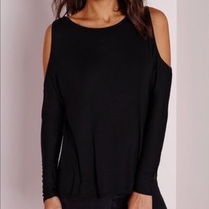Missguided Cold Shoulder Tunic Top